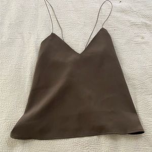 Olive green Backless Tank top